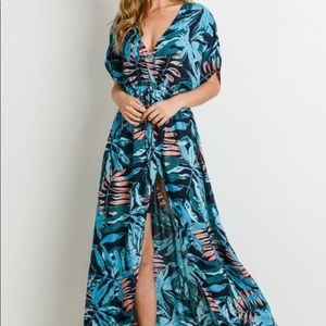 ✨CYBER SALE✨ Tropical Tie Waist Dress